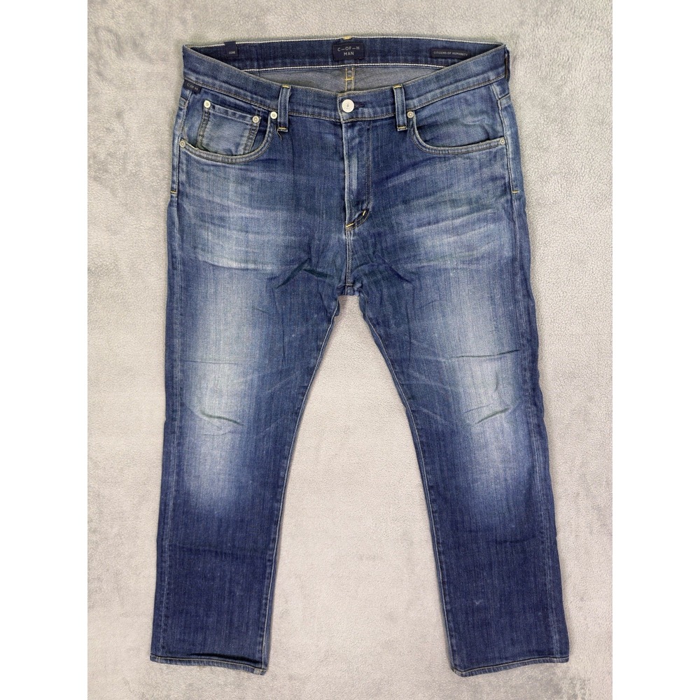 Citizens Of Humanity Jeans Mens 33x30 Blue Straight Core Medium Wash Denim